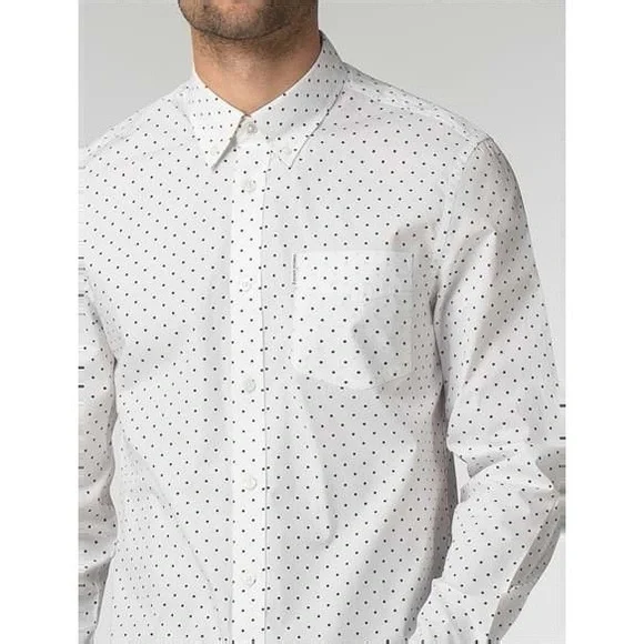 Mens Express modern fit button down dress shirt